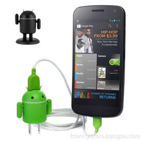 Promotion Andru Android Robot USB Cellphone Travel Charger, Output 5V 1A, US Plug, OEM Manufacturer